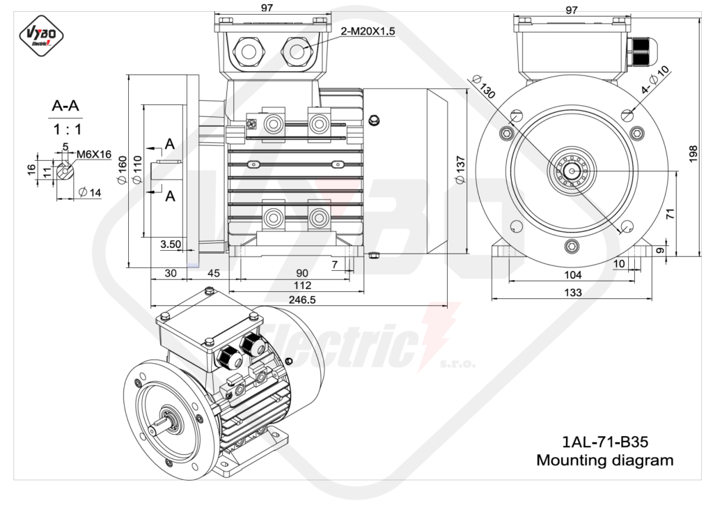 Elektromotor Kw Ot Al M Kelheim Cz